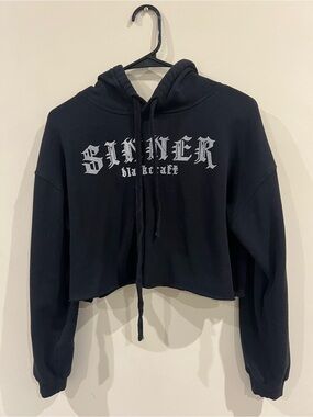 BlackCraft Cult “sinner” Crop Hoodie